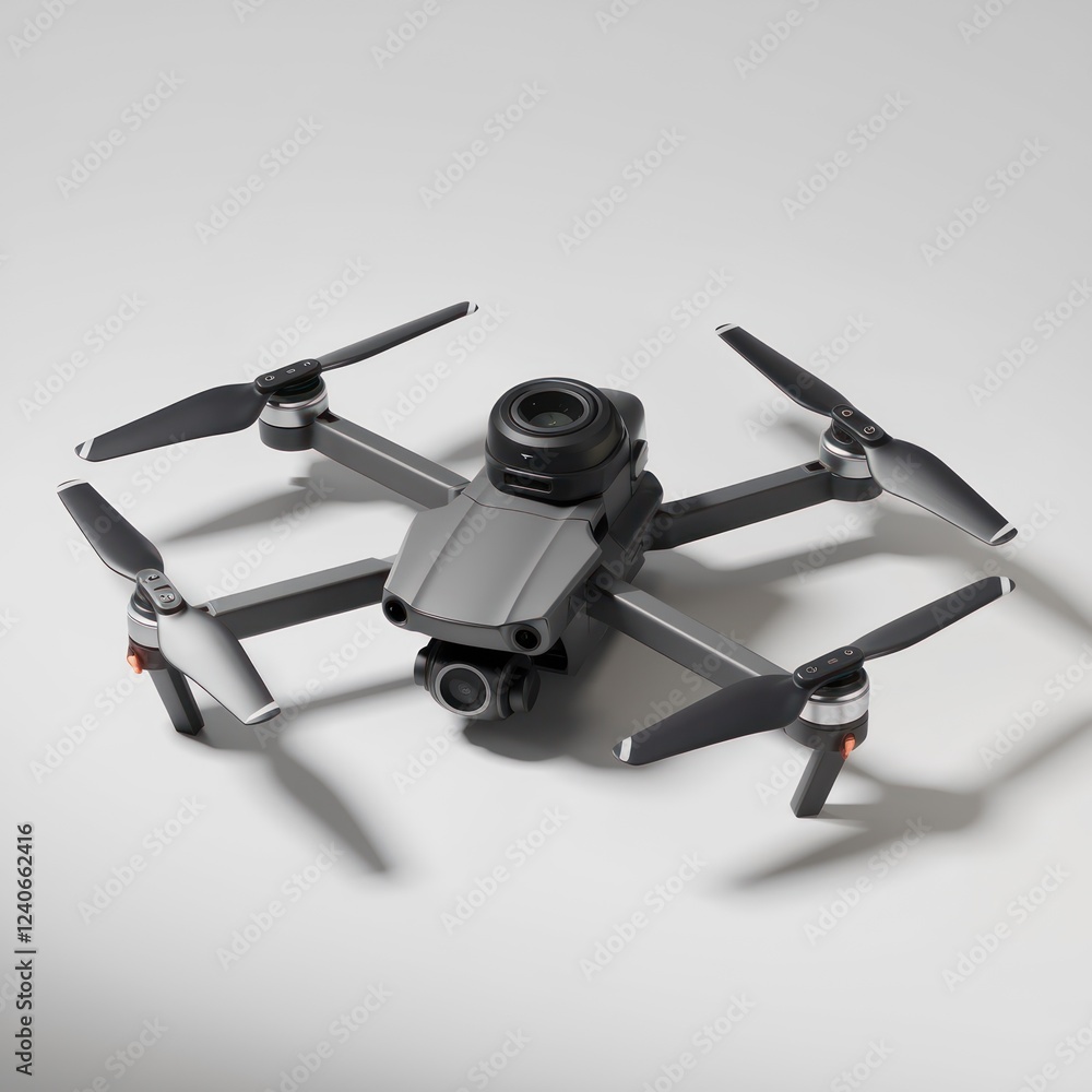 drone with propellers isolated on white background drone with propellers isolated on white background
