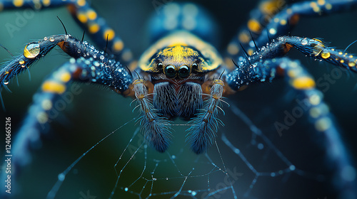 Use macro photography to capture fine details of the spider’s body and web.Use macro photography to capture fine details of the spider’s body and web.