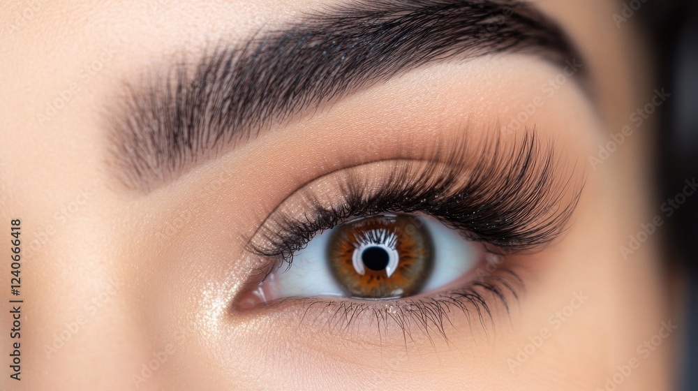 A professional makeup artist demonstrating how to apply falsies with precision A professional makeup artist demonstrating how to apply falsies with precision