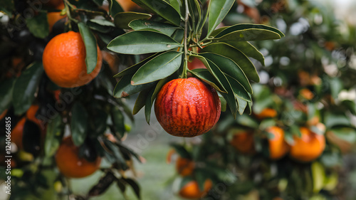 Wallpaper Mural Blood orange fruit on a tree. Torontodigital.ca
