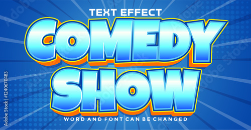 Comedy show editable text effect