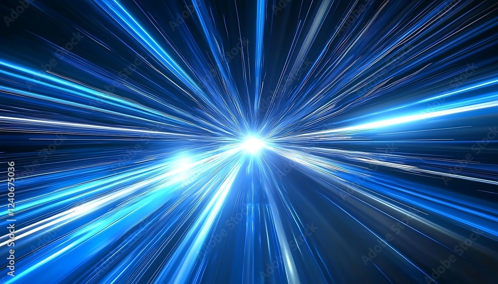 Vector abstract digital image light rays, stripes, and blue light effects, conveying speed and motion blur over a dark blue background Vector abstract digital image light rays, stripes, and blue light effects, conveying speed and motion blur over a dark blue background