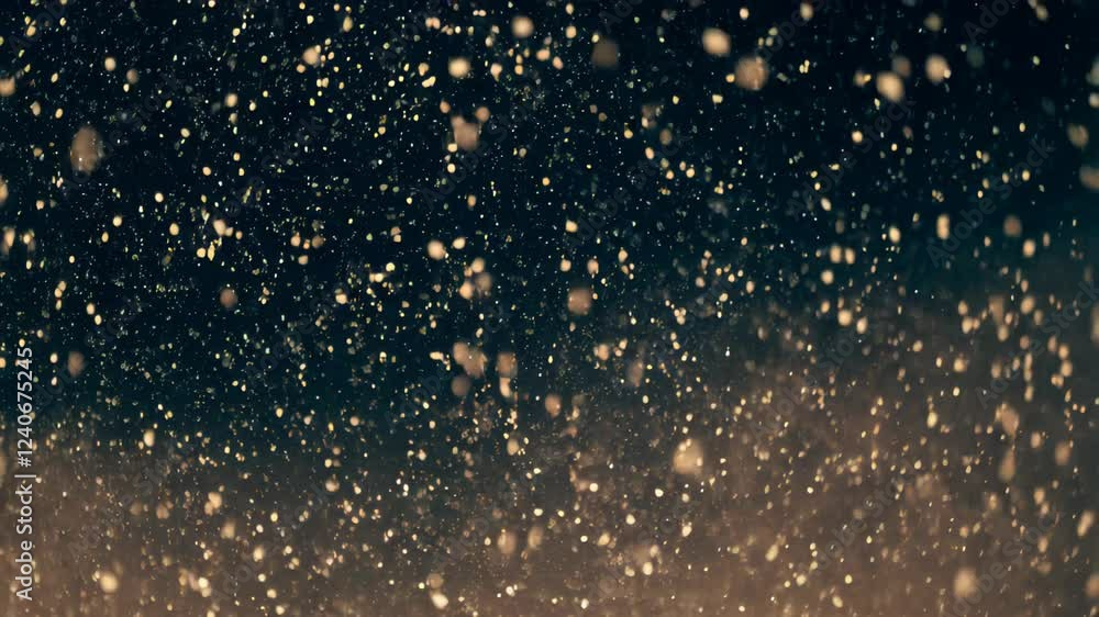 A Dreamy Snowfall Occurs Under a Beautiful Starry Night Sky Above A Dreamy Snowfall Occurs Under a Beautiful Starry Night Sky Above