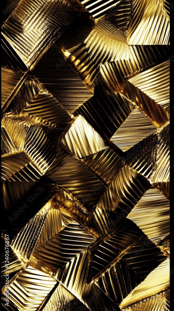 Golden Geometric Abstract Design: A Luxurious Visual Feast Golden Geometric Abstract Design: A Luxurious Visual Feast