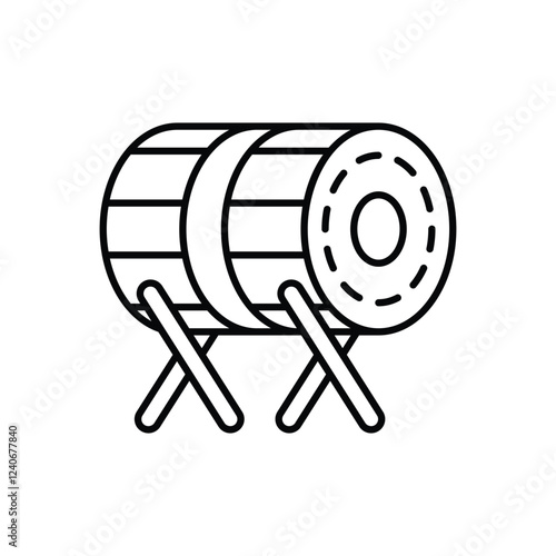 Dhol  icon vector stock illustration