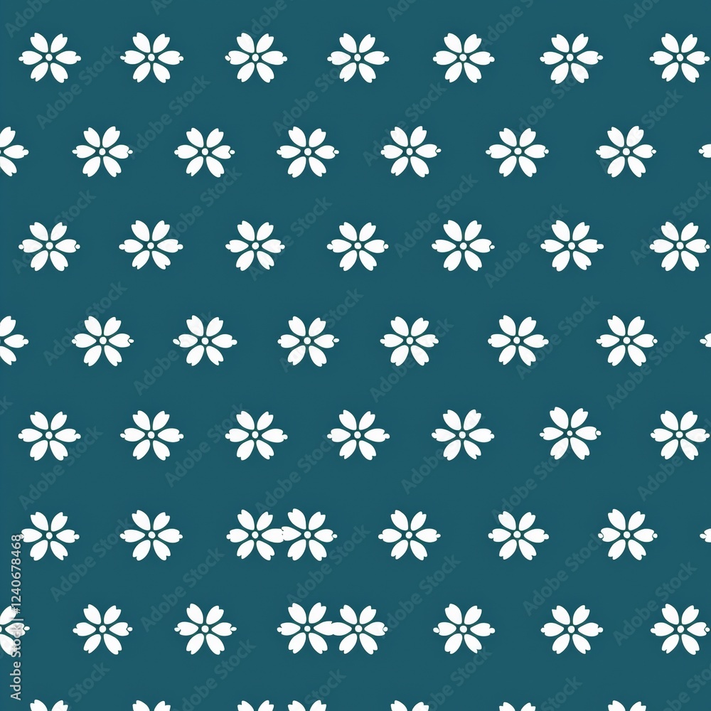A seamless pattern featuring abstract flowers and minimal shapes. A seamless pattern featuring abstract flowers and minimal shapes.