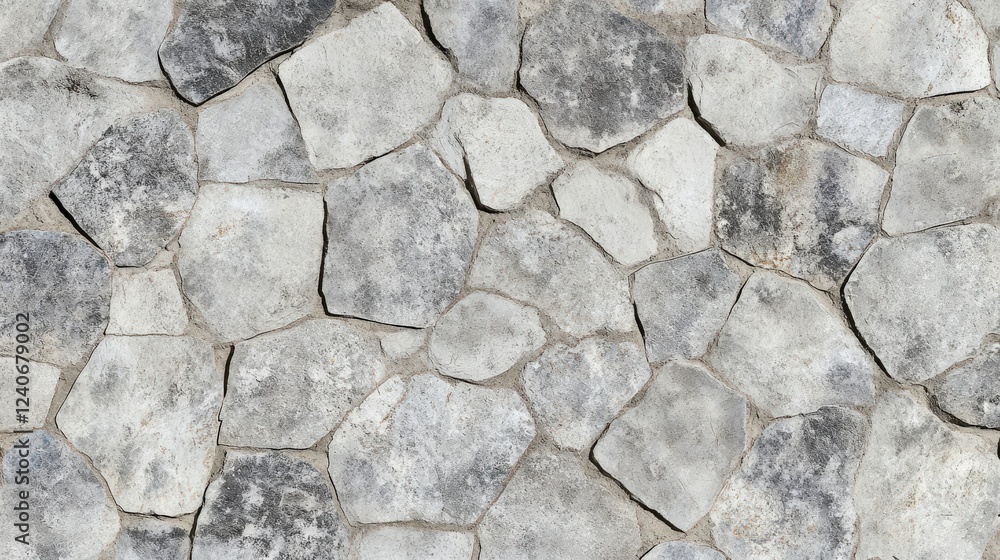 Obraz premium Stunning Gray Stone Wall Texture: A Timeless Architectural Design