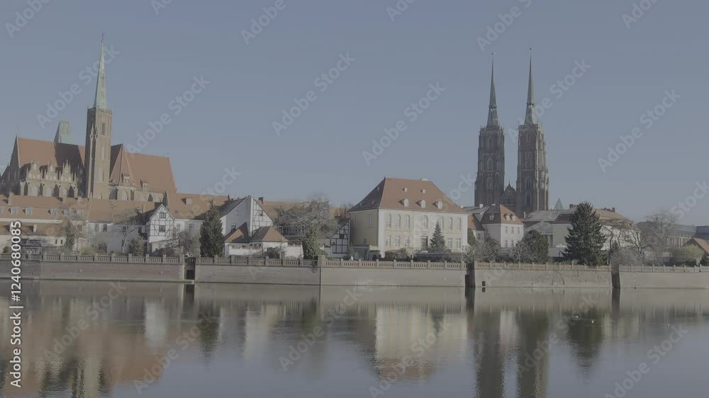 Panorama of Wroclaw. Island Tumski, Poland Panorama of Wroclaw. Island Tumski, Poland