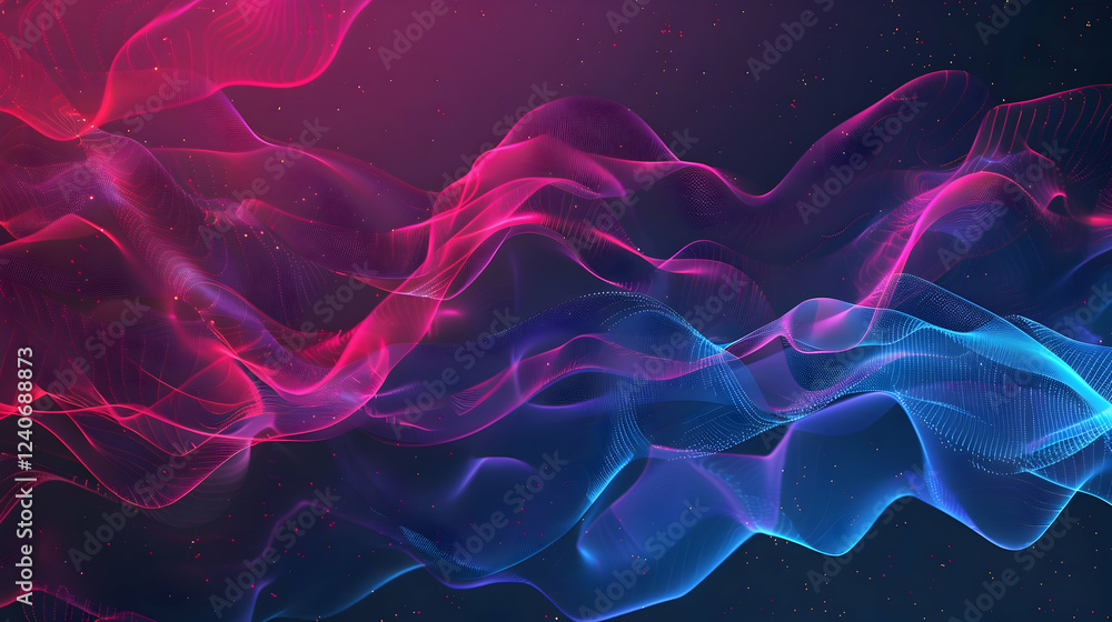Obraz premium Abstract wave patterns in vibrant colors create a dynamic background for digital designs