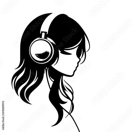ragazza che ascolta musica