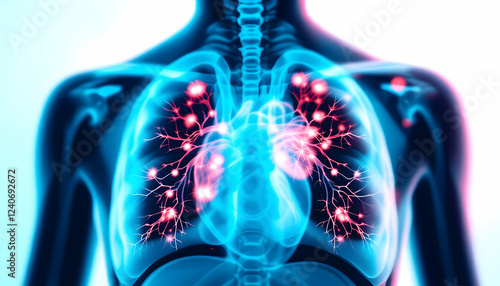 Illuminated Respiratory System: A Glimpse into Lung Function