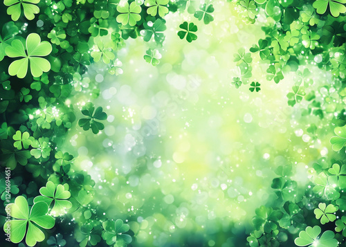 St. Patrick's Day Theme with Clover Leaves