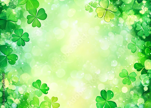 St. Patrick's Day Theme with Clover Leaves