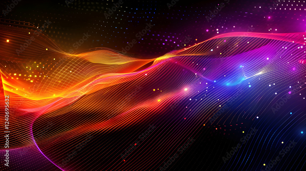 Vibrant abstract waves of color flowing across a dark background, creating a dynamic visual effect (1) Vibrant abstract waves of color flowing across a dark background, creating a dynamic visual effect (1)
