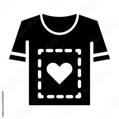 Shirt Design Glyph Icon Design