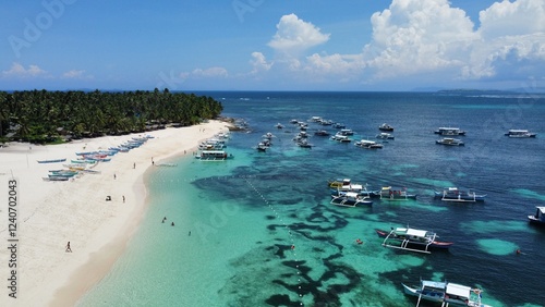 Stunning Daco Island aerial view, Philippines photo