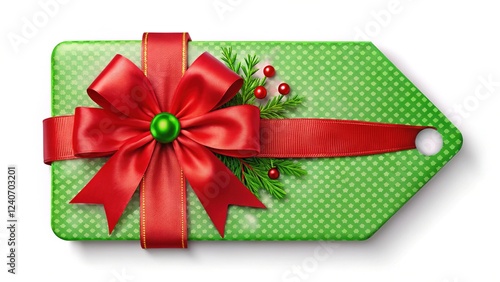 Christmas Gift Tag with Ribbon