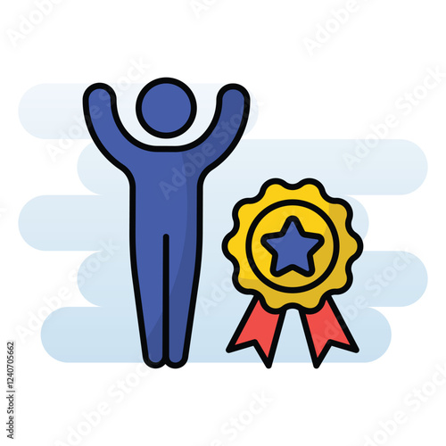 Achieving A Goal vector icon