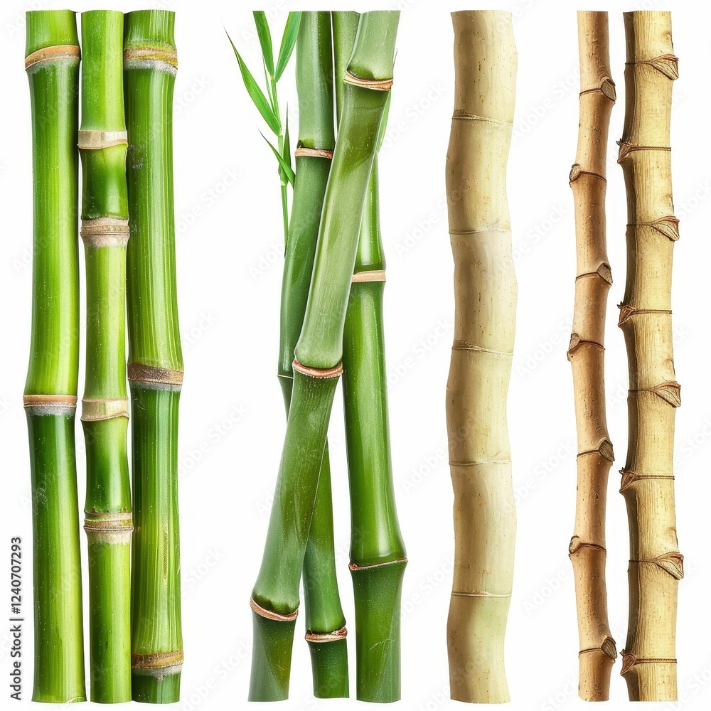 Variety of bamboo stalks in different colors. Variety of bamboo stalks in different colors.