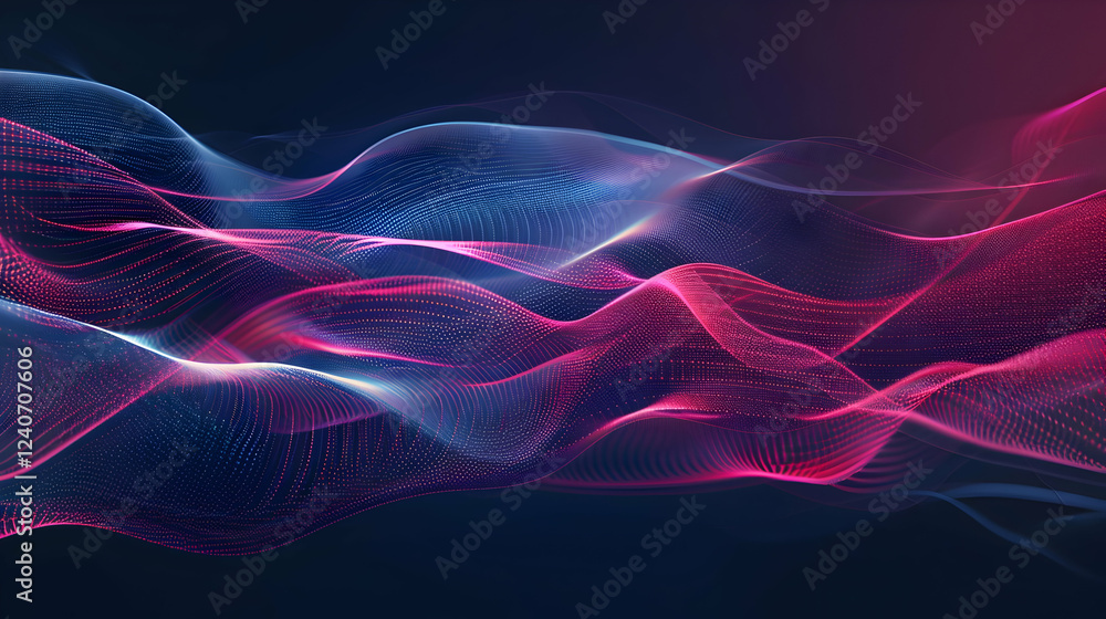 Abstract waves of vibrant colors flowing through a dark background, creating a dynamic visual effect (2) Abstract waves of vibrant colors flowing through a dark background, creating a dynamic visual effect (2)