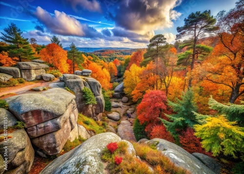 Franchard Gorges in Fontainebleau Forest