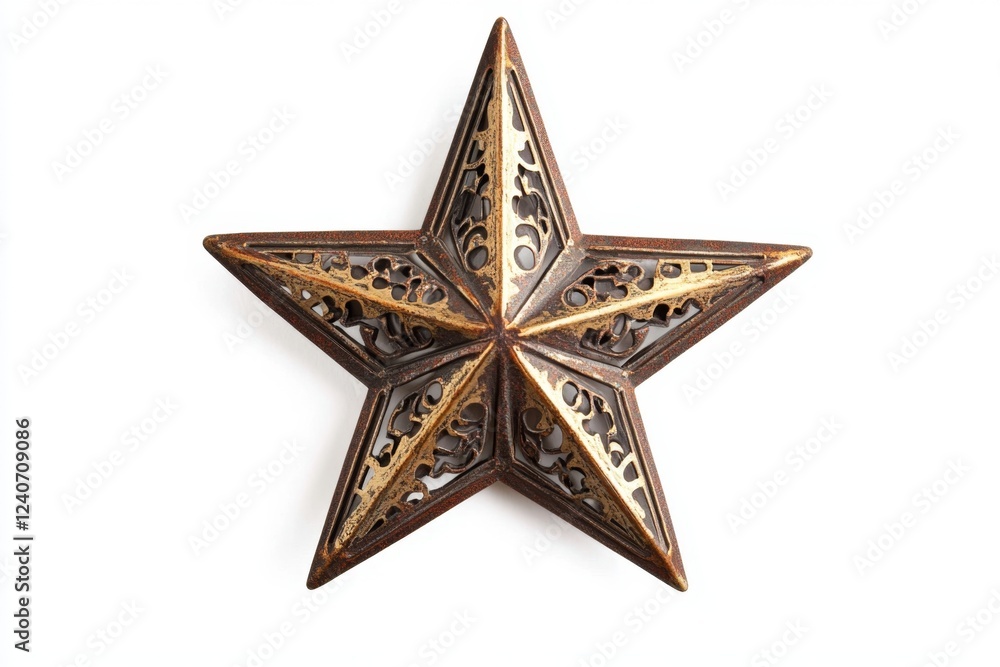 Rustic Gold-Bronze Star Ornament Rustic Gold-Bronze Star Ornament