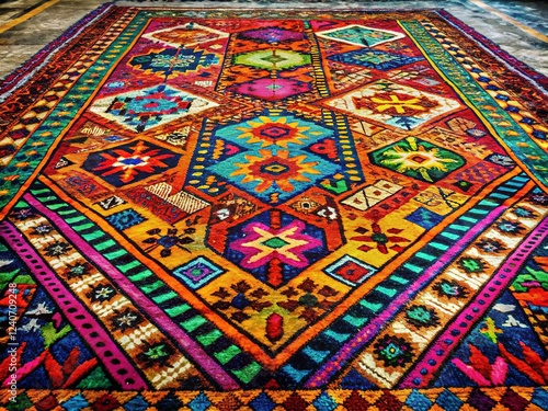 Graffiti-Inspired Tribal Rugs: Bold and Vibrant Floor Art