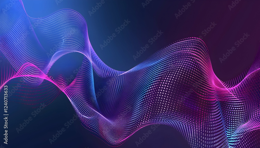 Obraz premium Abstract colorful wave patterns illustrating digital sound waves and technology background