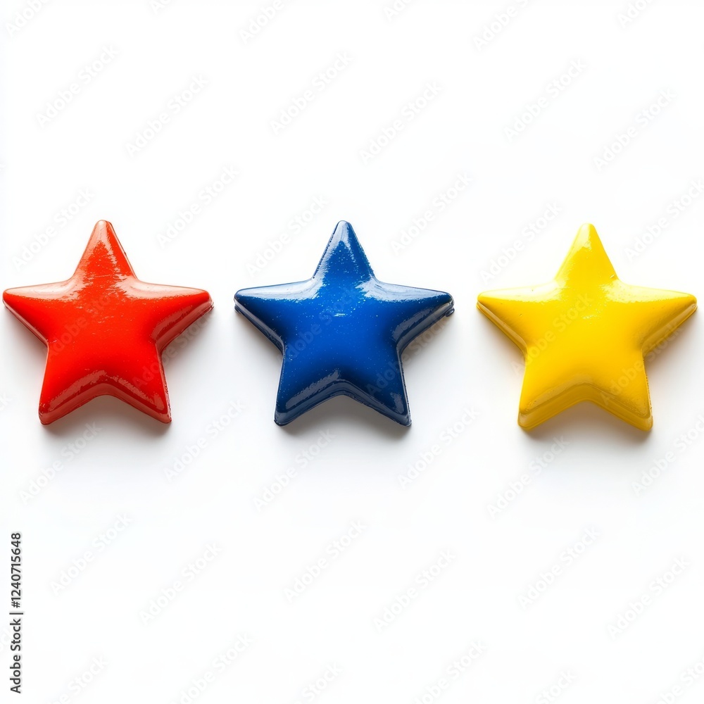 Fototapeta premium colorful stars on white background
