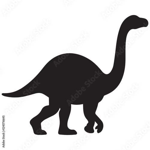 allosaurus isolated on white silhouette