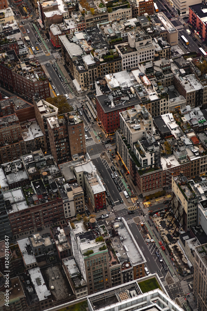 Fototapeta premium aerial view of downtown city