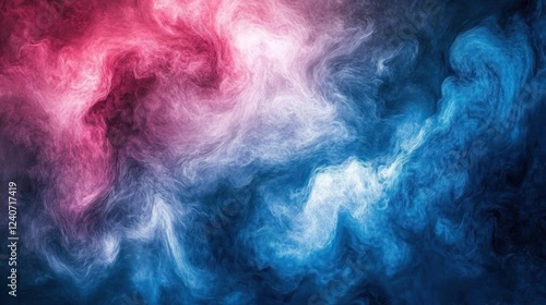 Abstract colorful smoke swirls, vibrant hues, mixing colors, background image photo