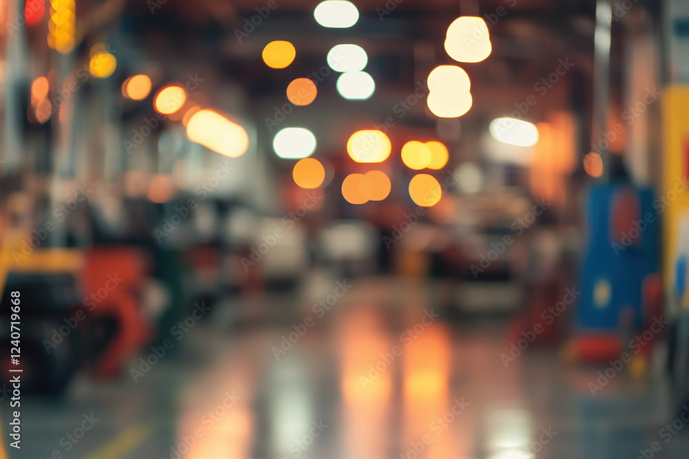 Auto repair service center blurred background Auto repair service center blurred background
