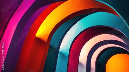 Wallpaper Mural Colorful Arched Abstraction Torontodigital.ca