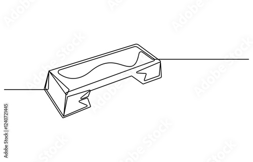 Continuous one line Exercise Stepper Bench