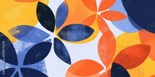Abstract Floral Overlap in Gradient Colors