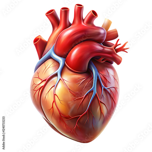 3d rendering of realistic heart