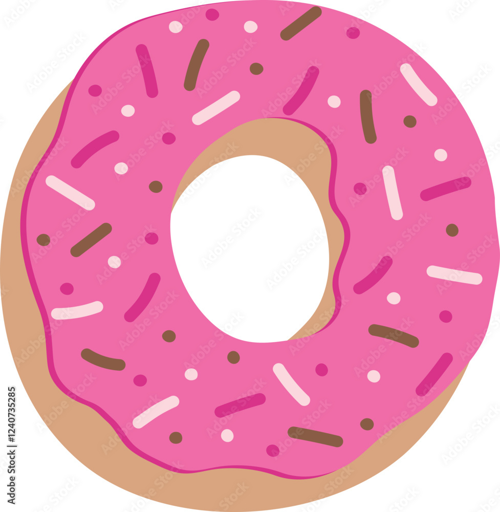 Strawberry Donut Dipped Cream Baked Alphabet O Strawberry Donut Dipped Cream Baked Alphabet O