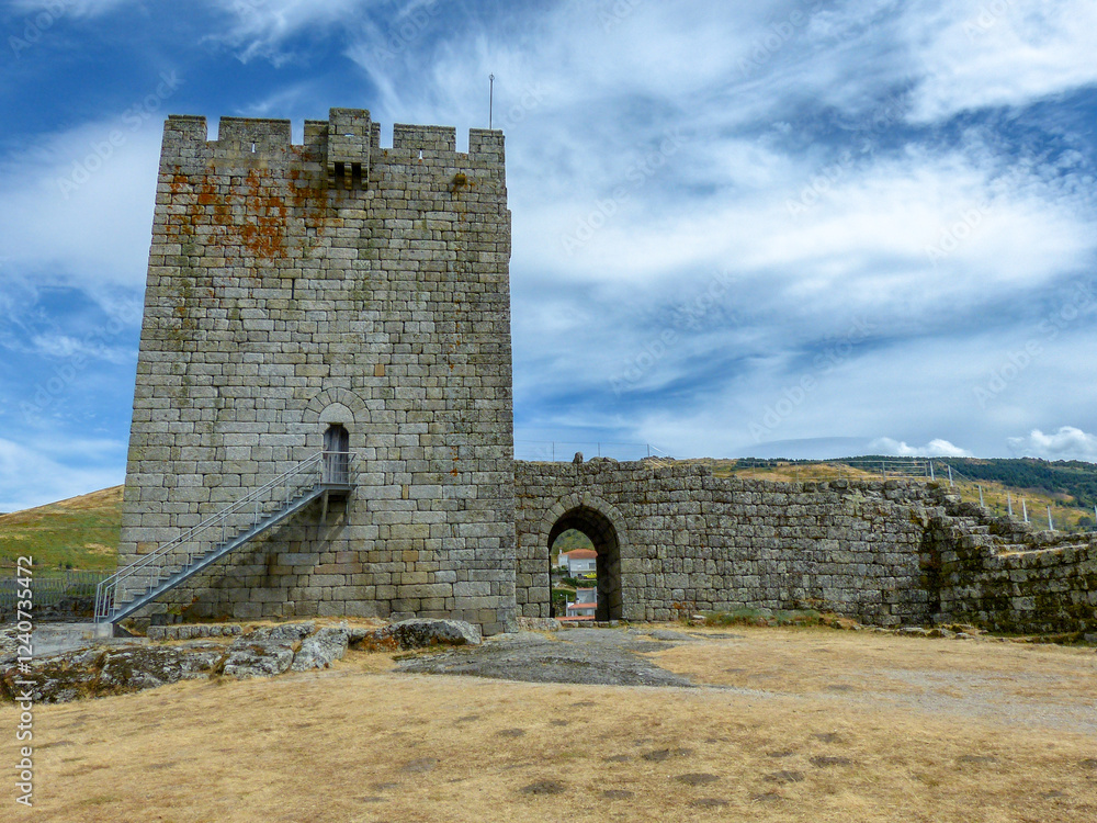 Interior of the castle walls in the Portuguese mediaval locality of Linhares da Beira, municipality of Celorico da Beira-Portugal Interior of the castle walls in the Portuguese mediaval locality of Linhares da Beira, municipality of Celorico da Beira-Portugal
