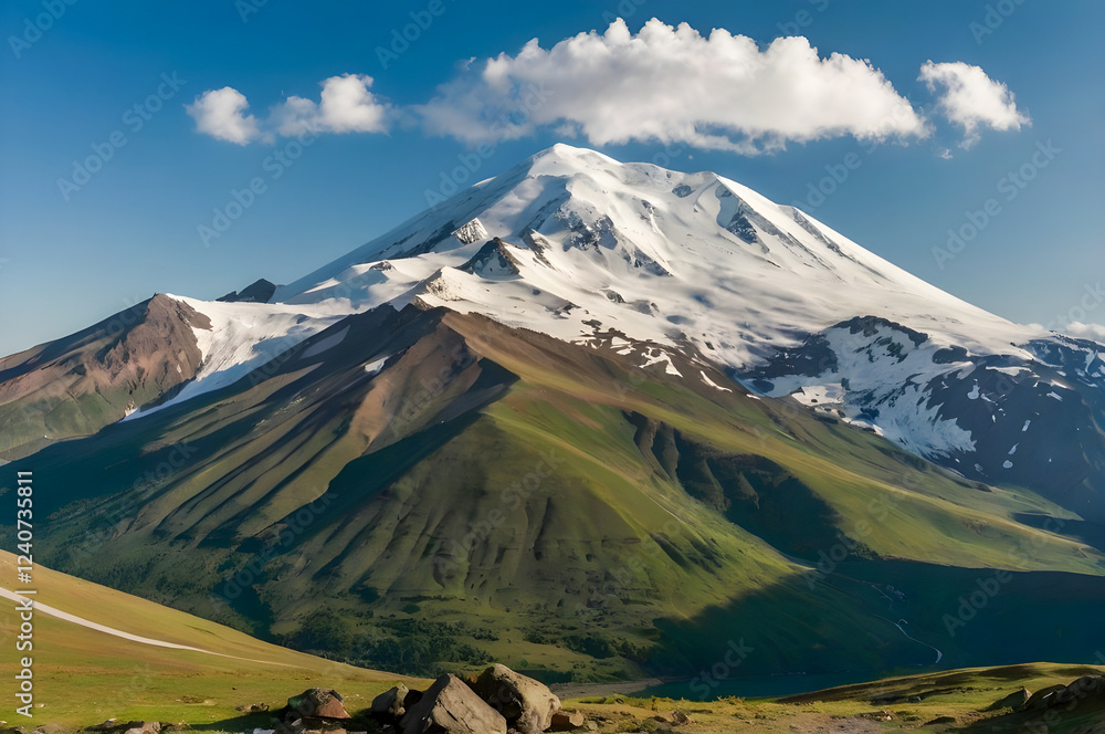 Naklejka premium landscape with sky