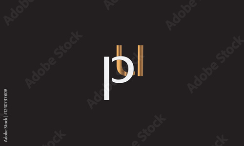 PU, UP, U, P Abstract Letters Logo Monogram	