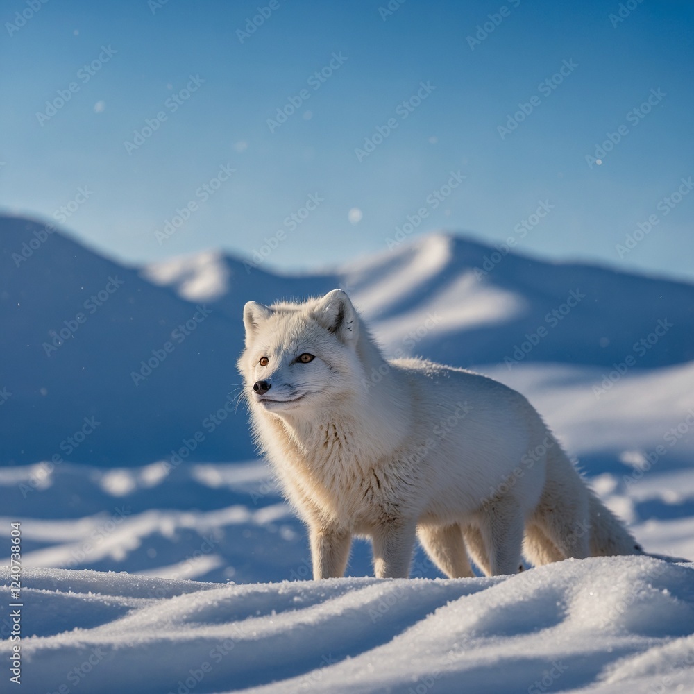Fototapeta premium fox in snow