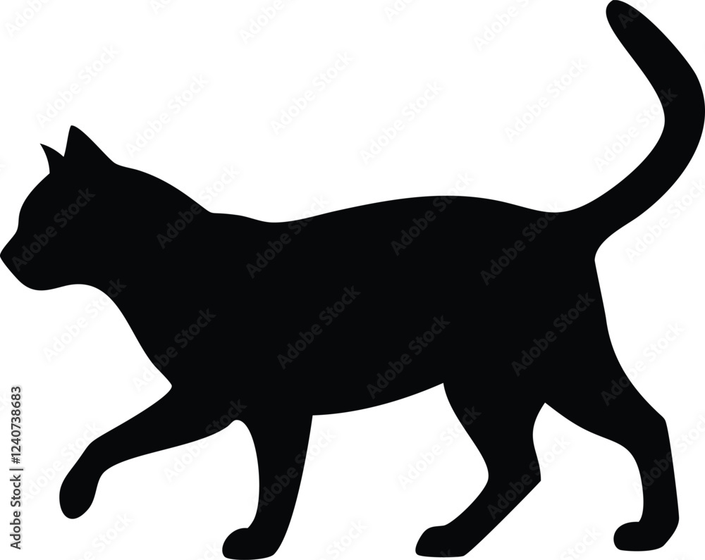 cat silhouette,cat flat vector icon cat silhouette,cat flat vector icon