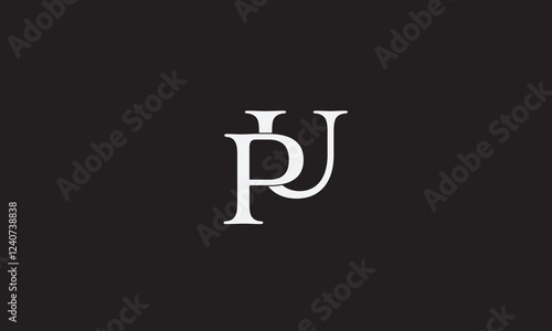 PU, UP, U, P Abstract Letters Logo Monogram