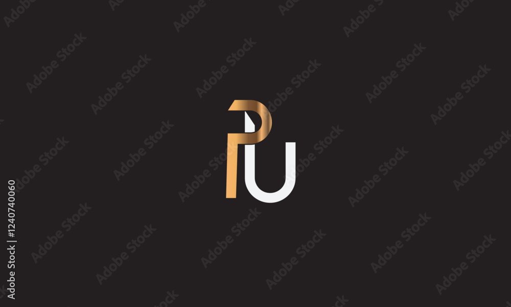 PU, UP, U, P Abstract Letters Logo Monogram PU, UP, U, P Abstract Letters Logo Monogram