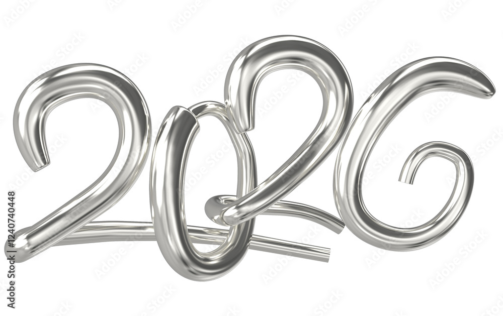Happy New Year 2026 Silver 3D Render.png Happy New Year 2026 Silver 3D Render.png