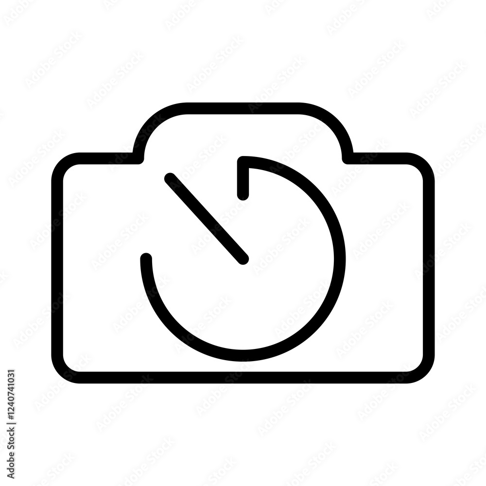 camera timer vector icon camera timer vector icon