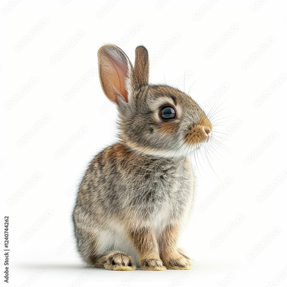 Cute rabbit with soft fur and large ears. Cute rabbit with soft fur and large ears.