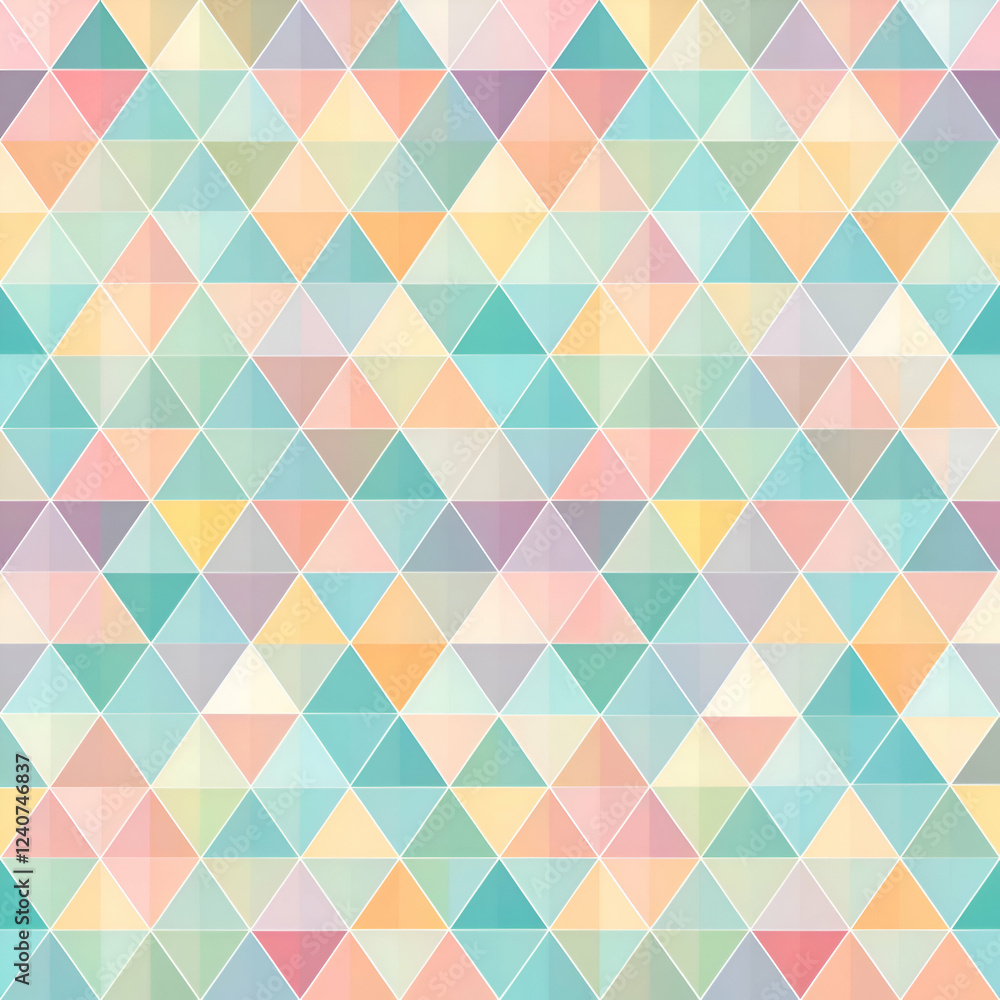 Pastel Geometric Triangle Seamless Pattern. Abstract Background Pastel Geometric Triangle Seamless Pattern. Abstract Background