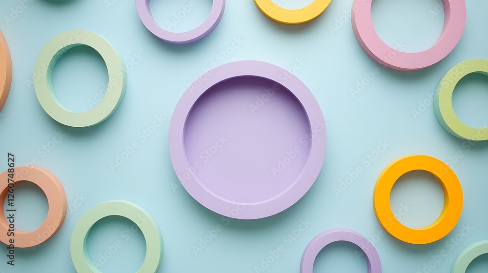 Pastel circles background display Pastel circles background display
